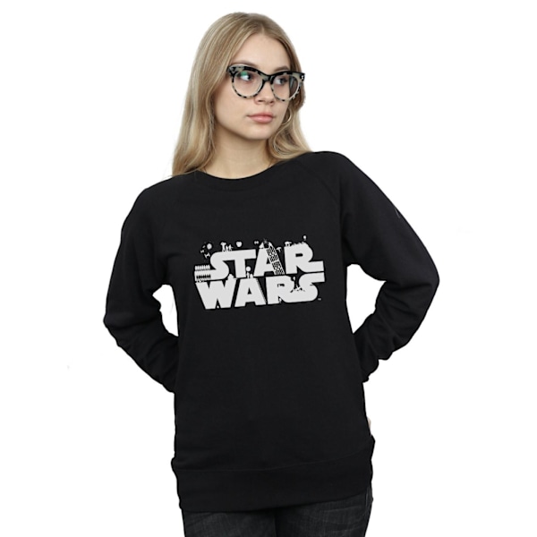 Star Wars Dam/Damer Minimalistisk Logotyp Sweatshirt S Svart Black S