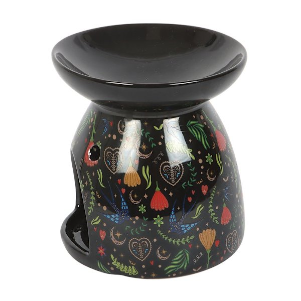 Something Different Midnight Bloom Print Oljebrännare One Size Bl Black One Size