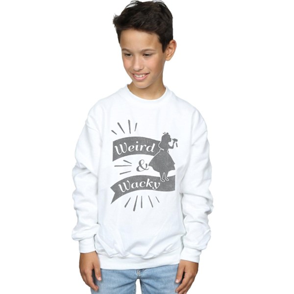 Disney Boys Alice In Wonderland Weird And Wacky Sweatshirt 5-6 White 5-6 Years