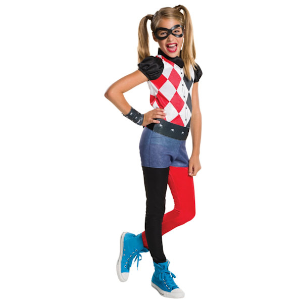 Harley Quinn flickdräkt för flickor 3-4 år röd/vit/svart Red/White/Black 3-4 Years