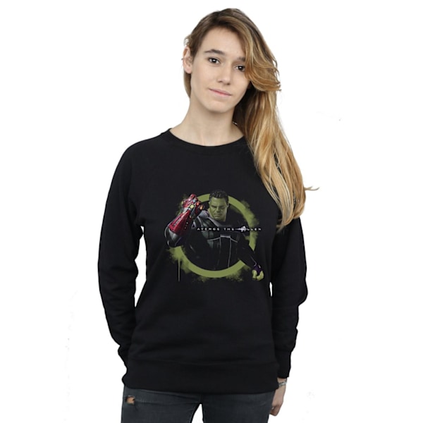 Marvel Dam/Kvinnor Avengers Endgame Hulk Nano Gauntlet Sweatshirt Black L