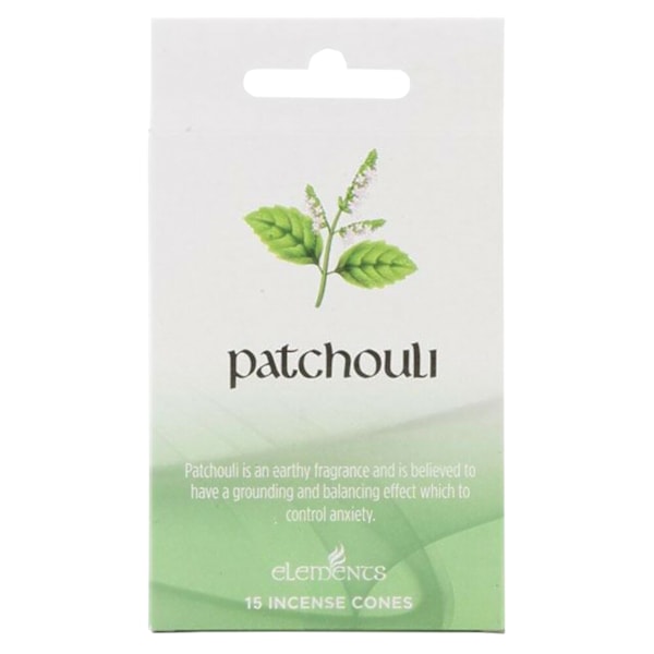 Elements Patchouli Rökelse Koner (Låda Med 12 Paket) En Storlek Grön Green One Size