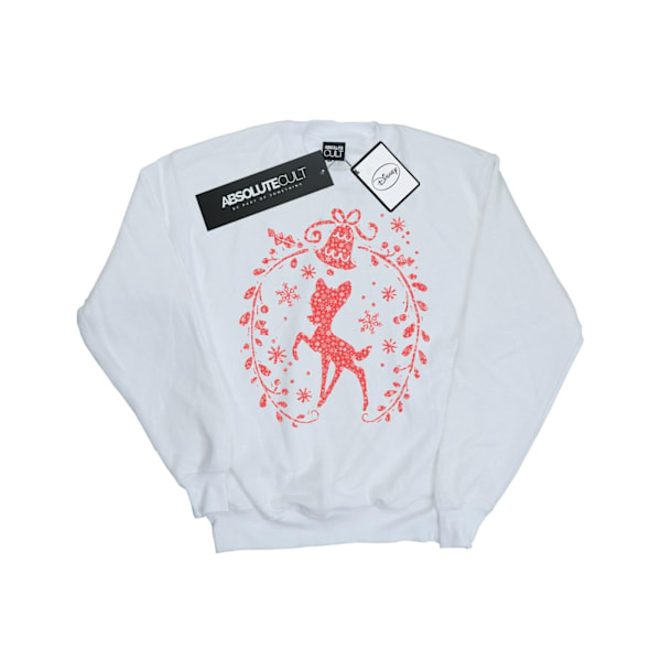 Disney Herr Bambi Julkrans Sweatshirt XL Vit White XL