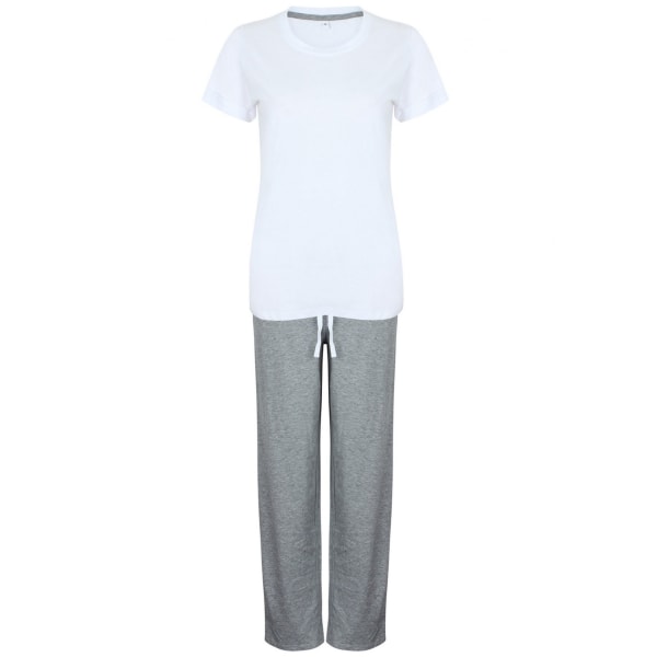 Handduk City Pyjamasset för dam/dam XXL Vit/ Set White/Heather Grey XXL