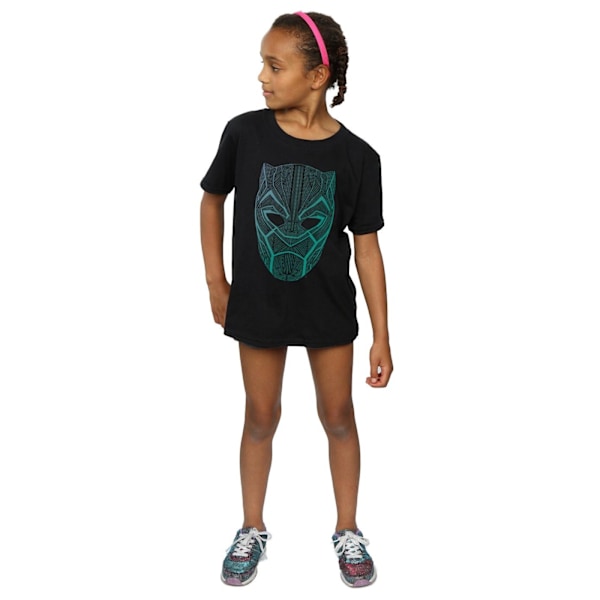 Black Panther T-shirt i bomull för flickor 5-6 år, svart Black 5-6 Years