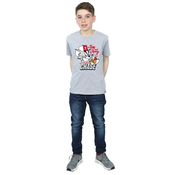 Tom och Jerry Pojkar Katt & Musjakt T-shirt 12-13 År Sport Sports Grey 12-13 Years