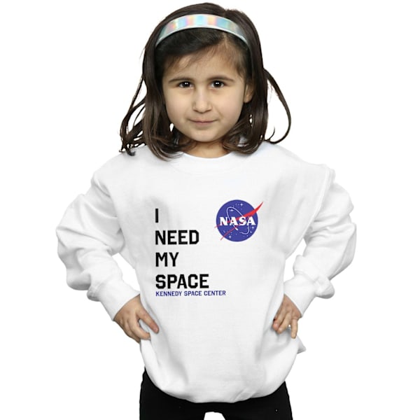 NASA Girls I Need My Space Sweatshirt 9-11 år Vit White 9-11 Years