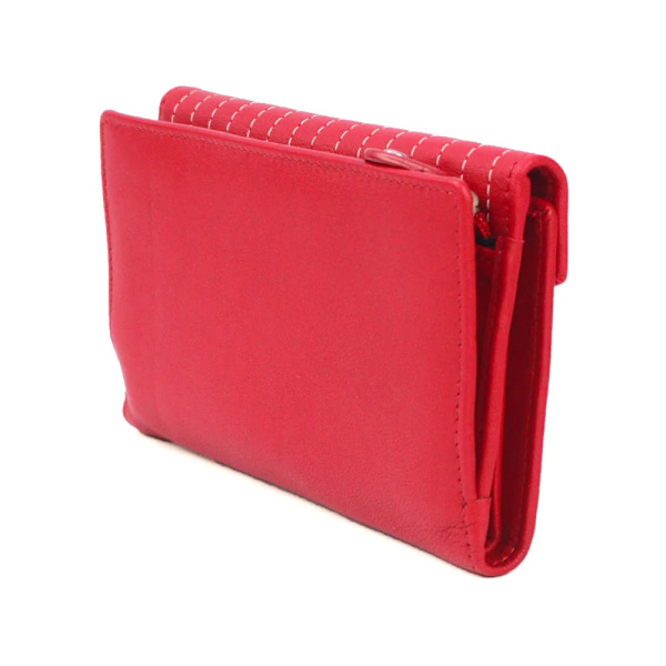 Eastern Counties Läder Dam Imogen Läder Sömnadsdetalj Börs Red/Ivory One Size