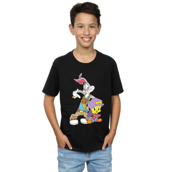 Looney Tunes Boys Bugs And Tweety Hip Hop T-Shirt 5-6 År Bla Black 5-6 Years