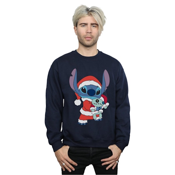 Disney Herr Lilo Och Stitch Stitch Jultröja 5XL Marinblå Navy Blue 5XL