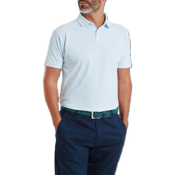 FootJoy Herr Geo Dot Print Pikétröja S Vit White S