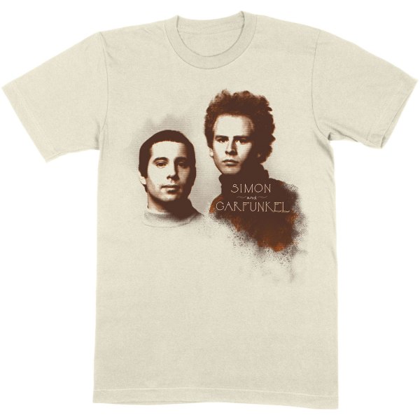 Simon & Garfunkel Unisex Adult Faces T-shirt i bomull XXL Natural Natural XXL