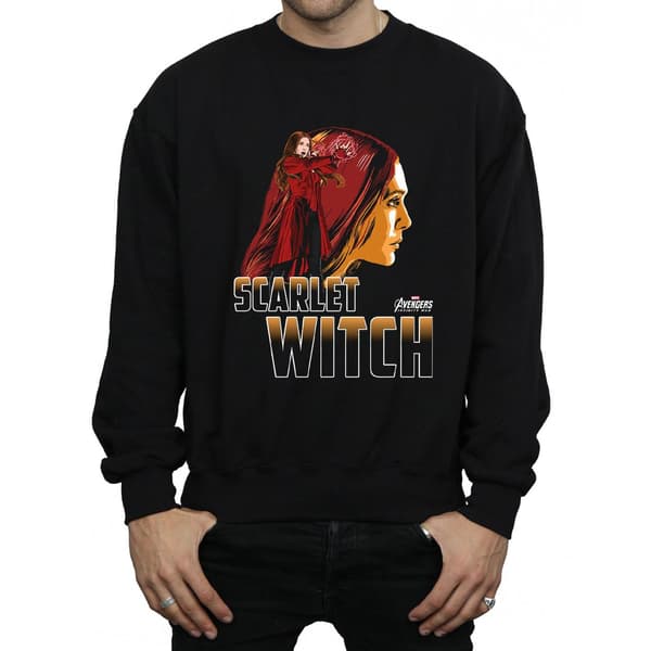Marvel Herr Avengers Infinity War Scarlet Witch Karaktär Sweatshirt Black 3XL