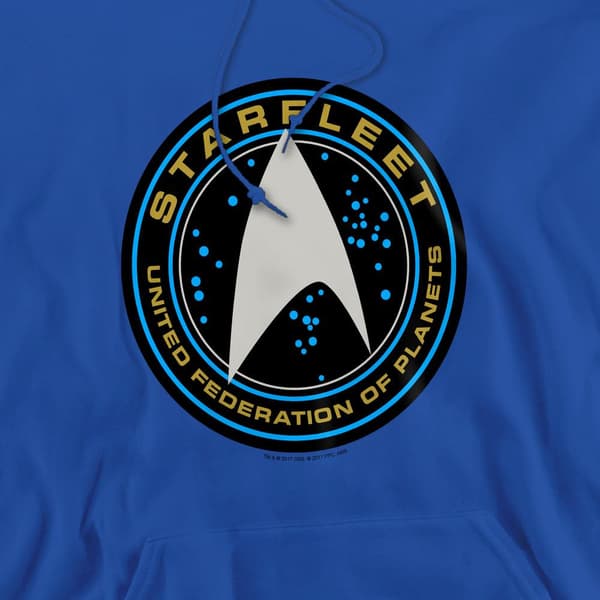 Star Trek Beyond Herr Starfleet Patch Hoodie M Kungsblå Royal Blue M