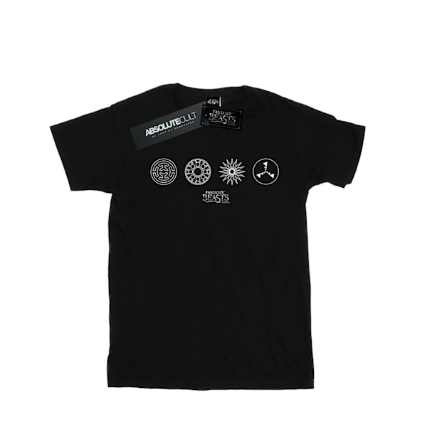 Fantastiska vidunder Boys Circular Icons T-shirt 5-6 år Svart Black 5-6 Years