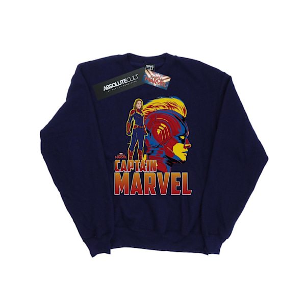 Marvel Herr Captain Marvel Karaktär Sweatshirt S Marinblå Navy Blue S