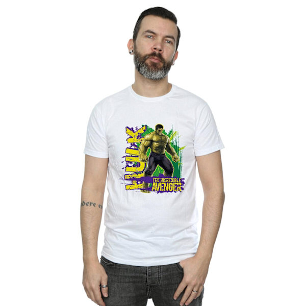 Hulk Mens The Incredible Avenger T-Shirt S Vit White S