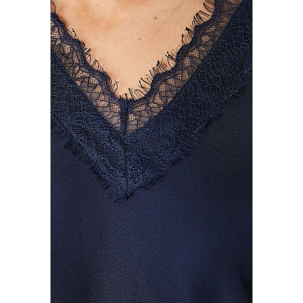 Principles Dam/Damer Eyelash Lace Petite Tank Top 18 UK Nav Navy 18 UK