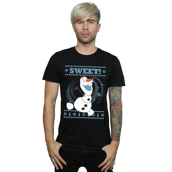 Disney Herr Frozen Olaf Sweet Jul T-shirt XL Svart Black XL
