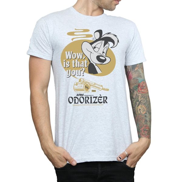 Looney Tunes Mens Odorizer Pepe Le Pew Bomull T-shirt S Sports Sports Grey S