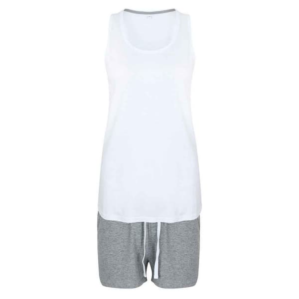 Towel City Dam/Damer Heather Pyjamas Set M Vit/Heather White/Heather M