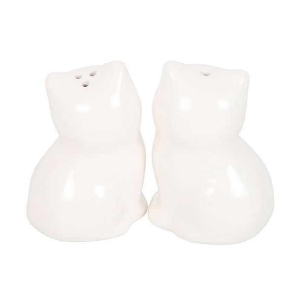 Something Different Salt- och pepparkar formade som katter White One Size