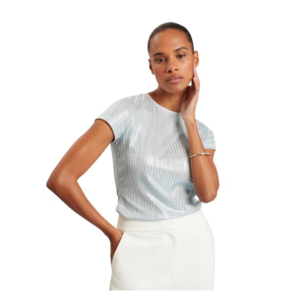 Ted Baker Dam/Dam Metallic Regular T-shirt 8 UK Ljusblå Light Blue 8 UK