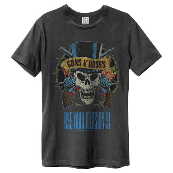 Amplified Unisex Vuxen Use Your Illusion 91 Tour Guns N Roses T-shirt Charcoal M