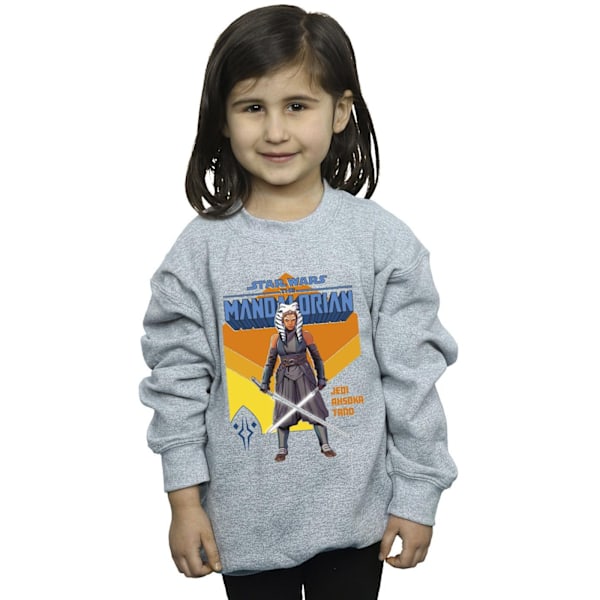 Star Wars Girls The Mandalorian Jedi Ahsoka Tano Sweatshirt 3-4 Sports Grey 3-4 Years