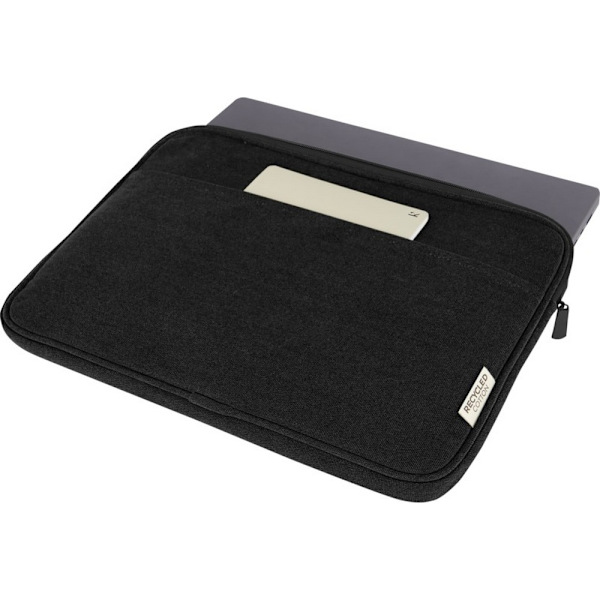 Unbranded Joey Canvas Recycled 2L Laptop Sleeve One Size Solid Solid Black One Size
