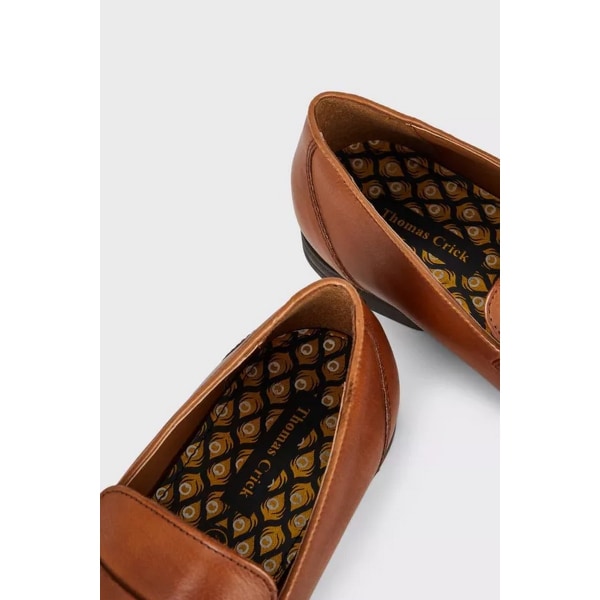 Burton Mens Läder Spänne Detail Loafers 10 UK Tan Tan 10 UK