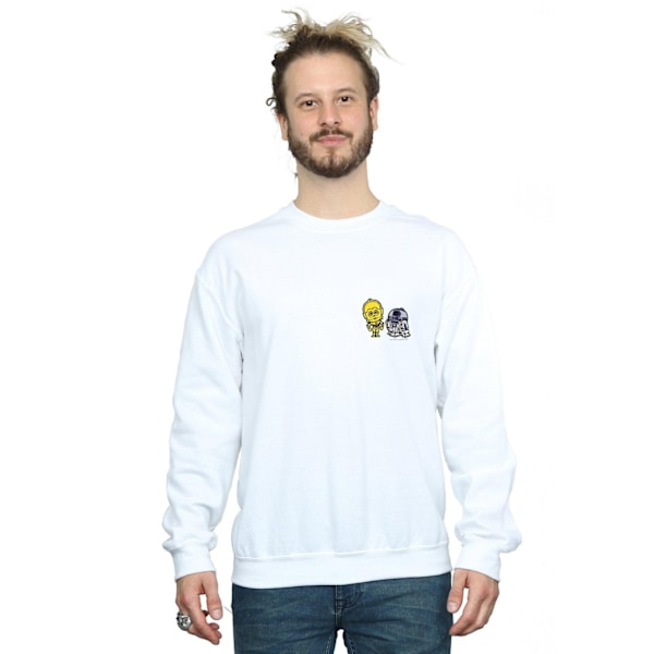 Star Wars Herr Resistance Droids Brösttryck Sweatshirt S Vit White S