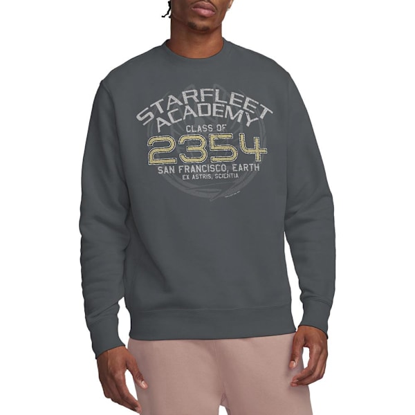 Star Trek Unisex Vuxen Graduation Captain Sisko Sweatshirt L Ch Charcoal L