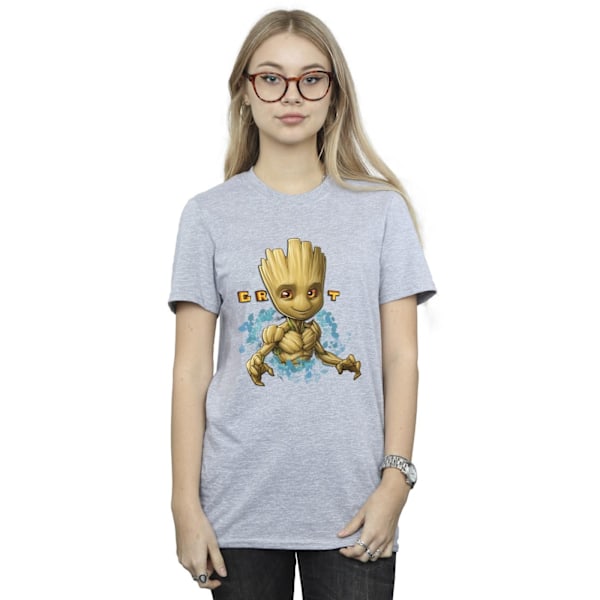 Guardians Of The Galaxy Dam/Damer Groot Blommor Bomull Pojkvän Sports Grey XXL