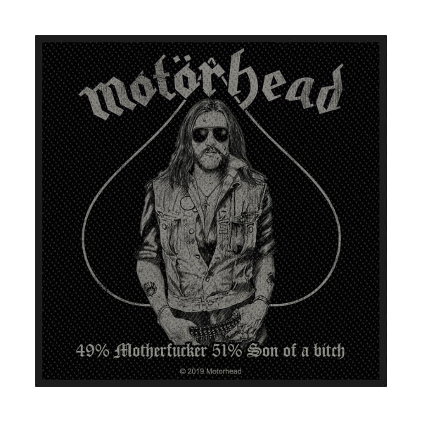 Motorhead 49% Motherfucker Standard Patch One Size Svart/Grå Black/Grey One Size