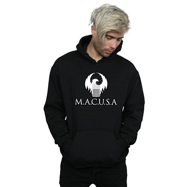 Fantastiska vidunder Mäns MACUSA logotyp Hoodie M Svart Black M