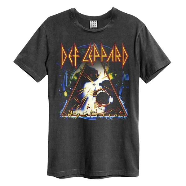 Amplified Unisex Adult Hysteria Def Leppard T-Shirt M Charcoal Charcoal M