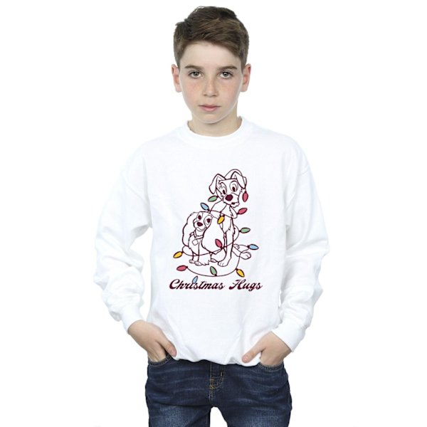 Disney Boys Lady And The Trump Christmas Hugs Sweatshirt 9-11 Y White 9-11 Years