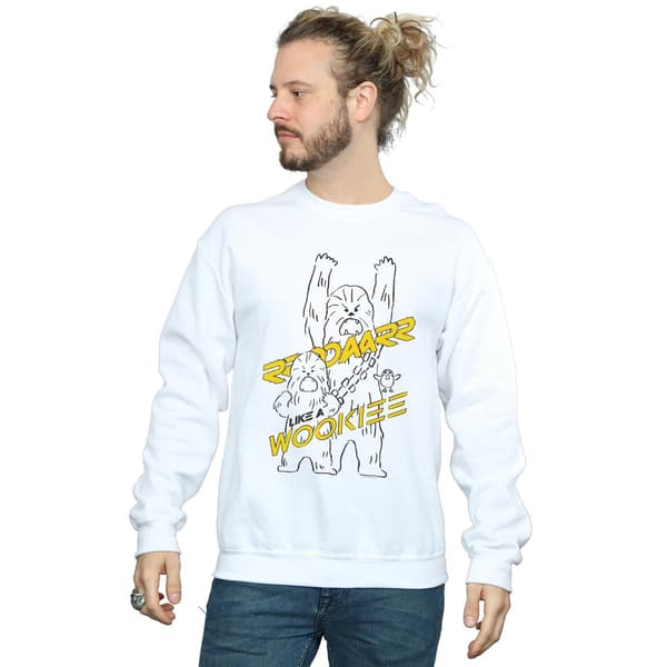 Star Wars Herr Roar Like A Wookiee Sweatshirt L Vit White L