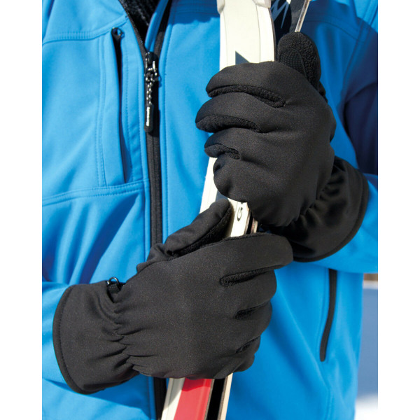 Resultat Unisex Winter Essentials Softshell Thermal Gloves SM Bl Black S-M