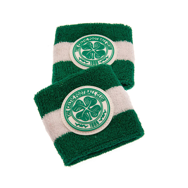 Celtic FC Unisex Vuxen Crest Bomullsarmband (2-pack) En Storlek Green/White One Size