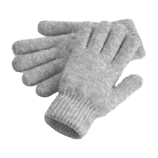 Beechfield Cosy Cuffed Marl Ribbed Vinterhandskar En Storlek Grå Grey One Size