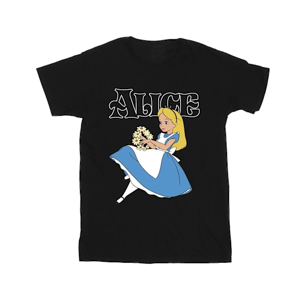 Disney Herr Alice In Wonderland Flowers T-Shirt XL Svart Black XL