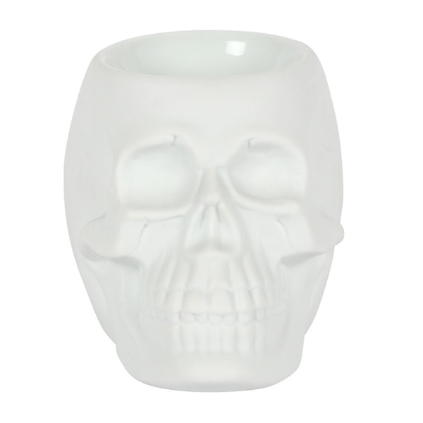 Something Different Ceramic Skull Oljebrännare 11cm x 12cm x 13cm Matt White 11cm x 12cm x 13cm