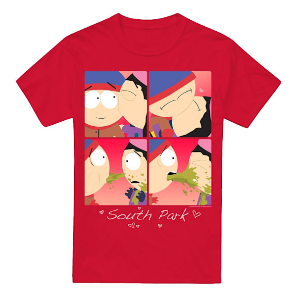 South Park Herr Kyle & Wendy Squares Alla Hjärtans Dag T-Shirt M Red M