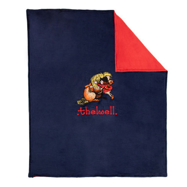 Hy Thelwell Collection Fleece Hug Blanket One Size Navy/Red Navy/Red One Size