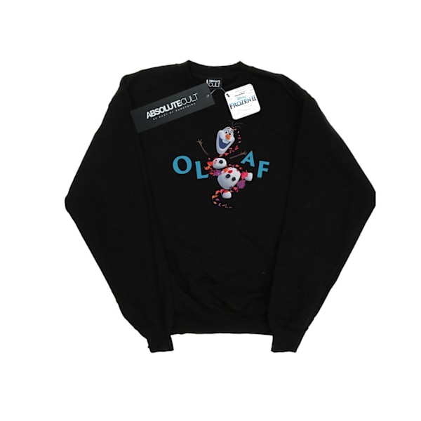 Disney Girls Frozen 2 Olaf Leaf Jump Sweatshirt 7-8 år Svart Black 7-8 Years