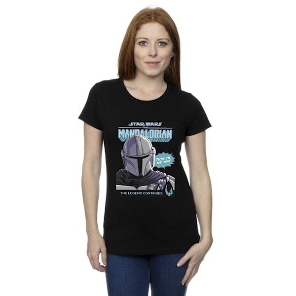 Star Wars The Mandalorian Damkläder/Dam Mando Comic Cover Cotto Black L