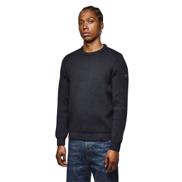 Weekend Offender Herr Morello Ribbstickad Tröja 3XL Marinblå Navy 3XL