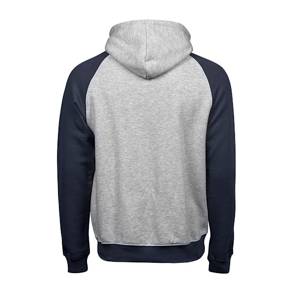Tee Jays Herr Tvåfärgad Raglan Huvtröja M Heather Grey/ Heather Grey/Navy M